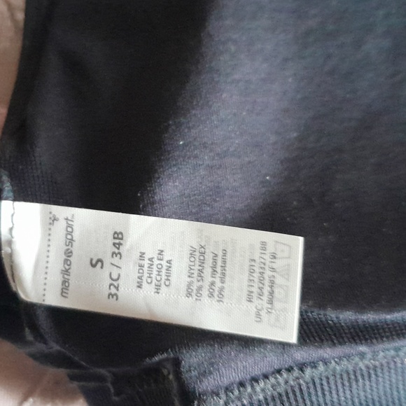 2 Marika Black Performance Seamless Bras Small(32C/34B) NWT - Picture 5 of 5